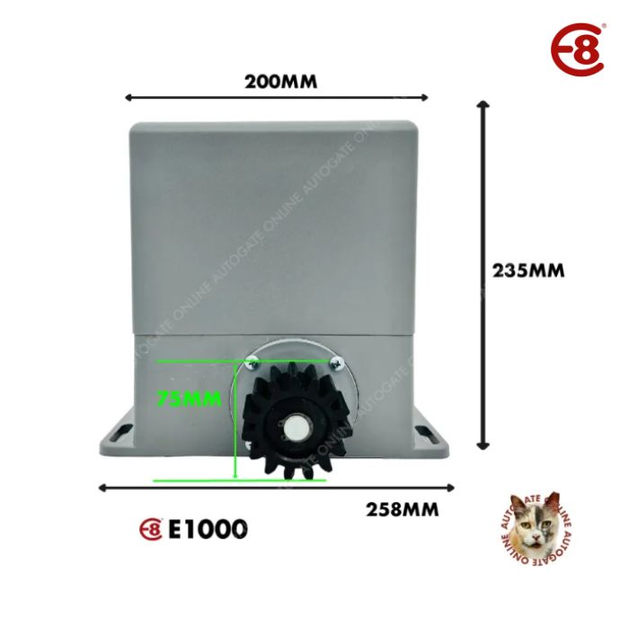 E8 Automatic DC Sliding Gate 600KG Oilbath